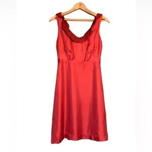 Moulinette Soeurs sleeveless silk dress with ruffle trim Size 0